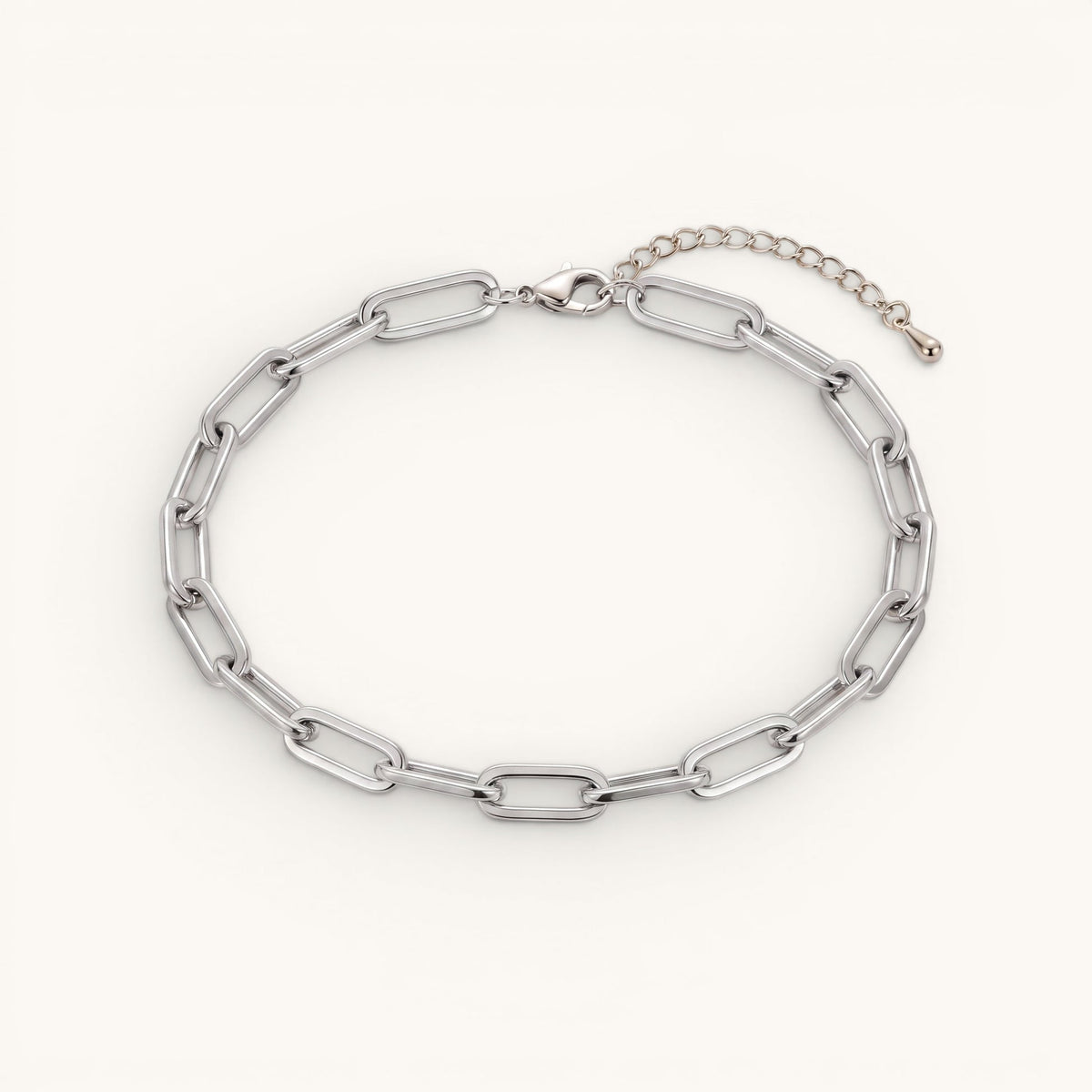 Bar Anklet – Silver – Image 1