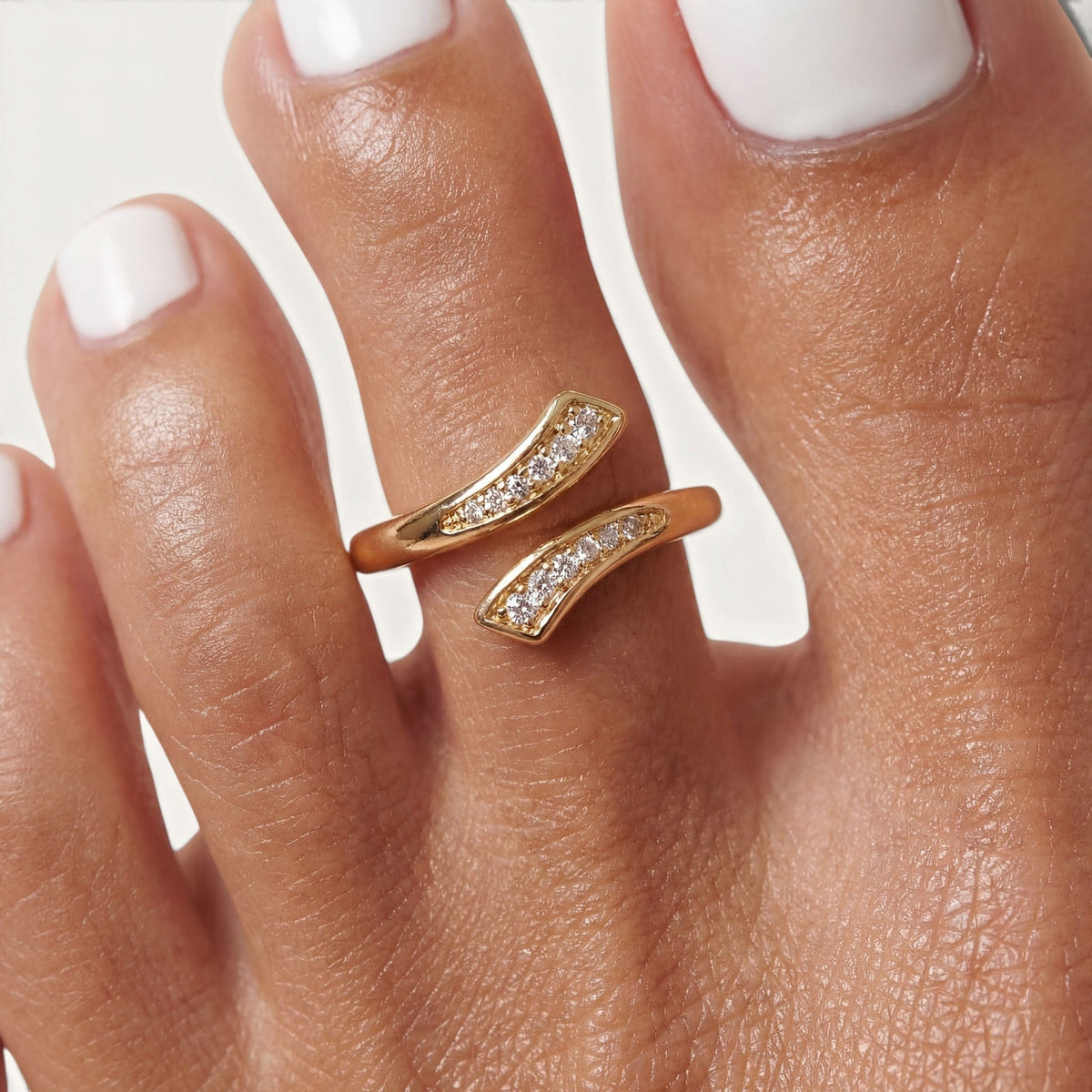 Cleo Toe Ring Set – Gold – Image 2