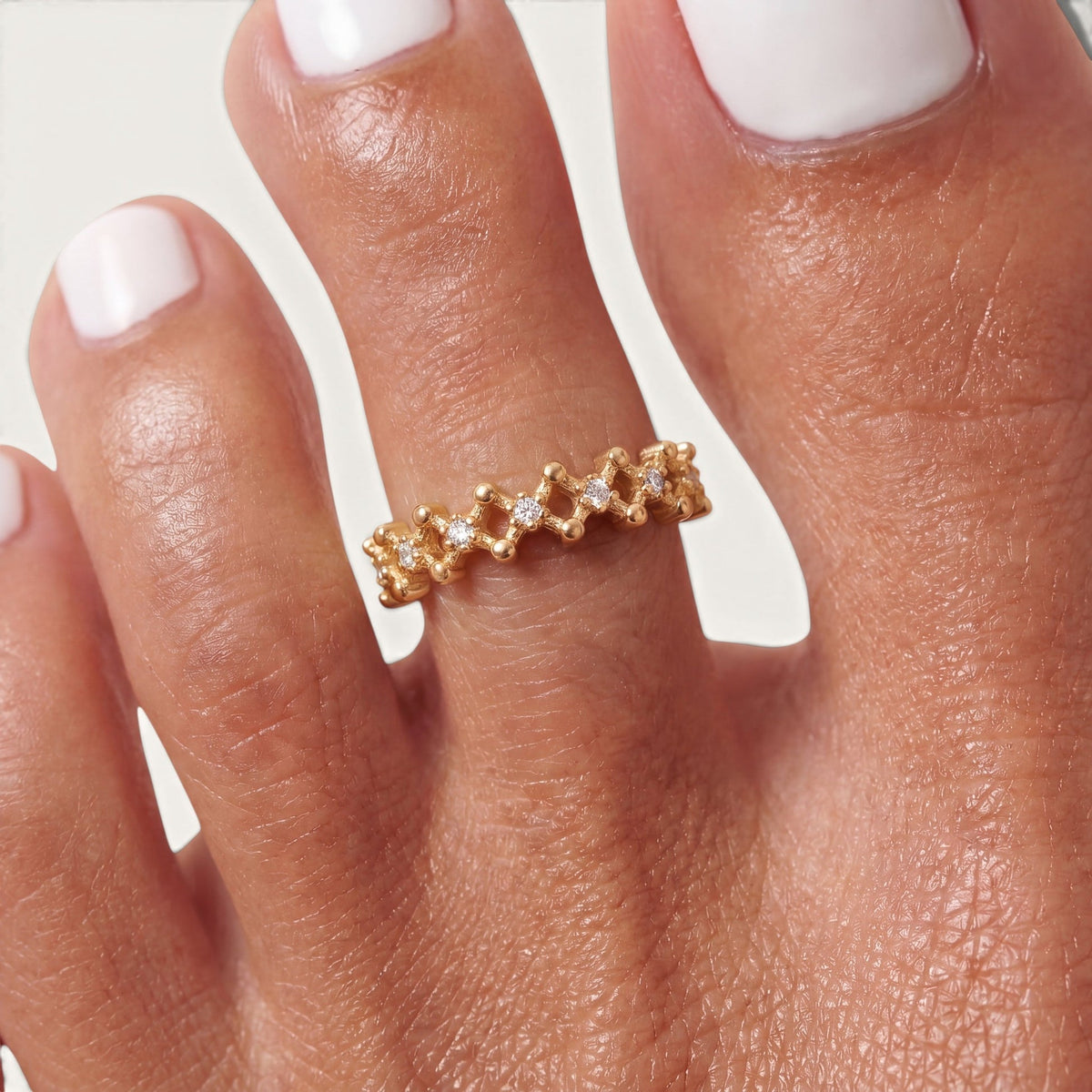 Daisy Toe Ring – Gold – Image 2