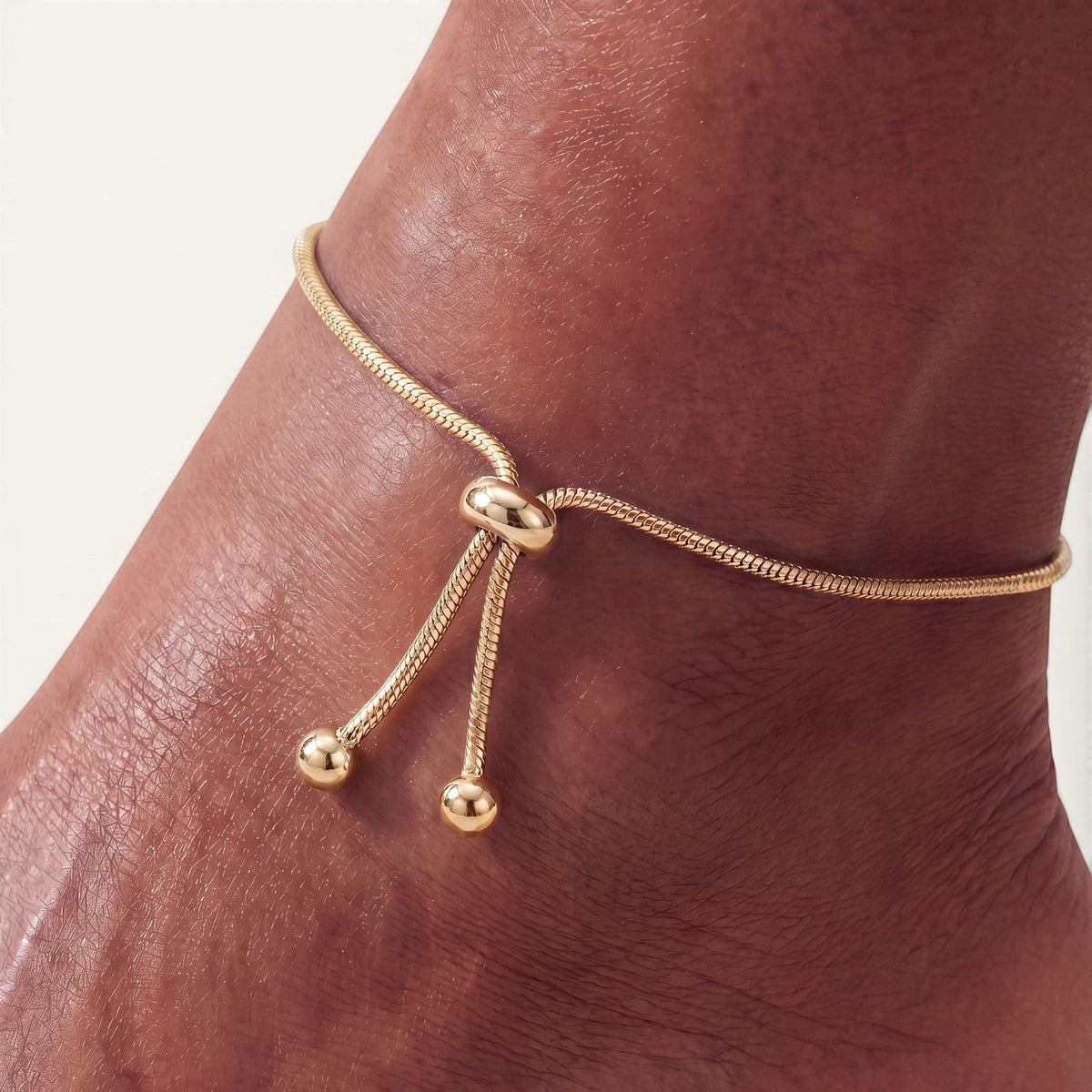 Drop Anklet – Gold – Image 3