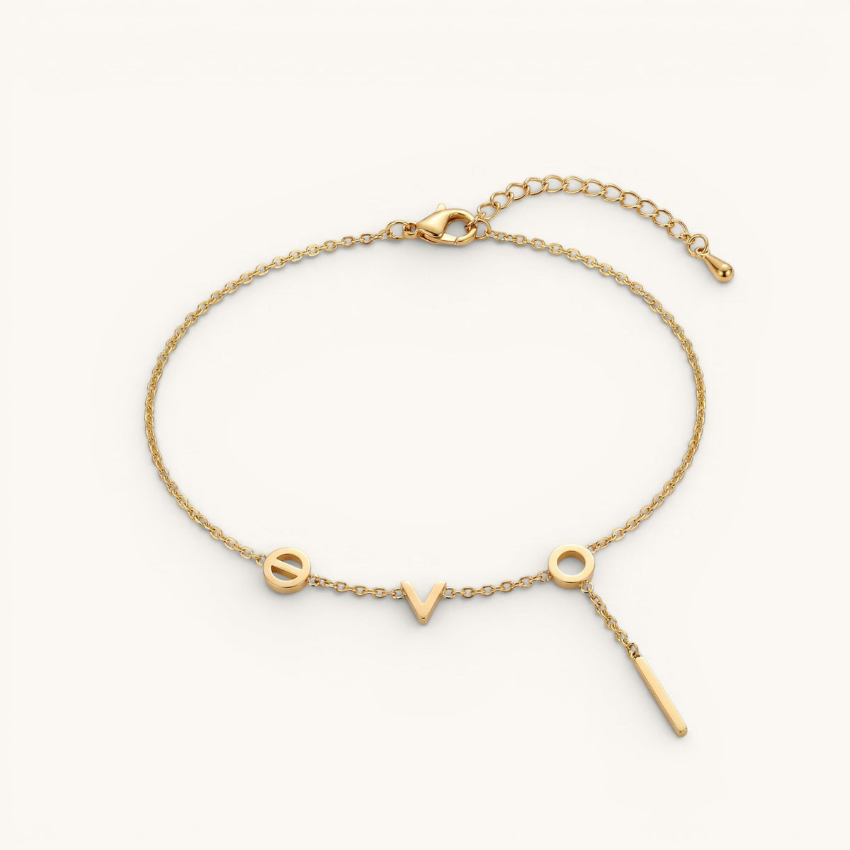 Love Anklet – Gold – Image 1