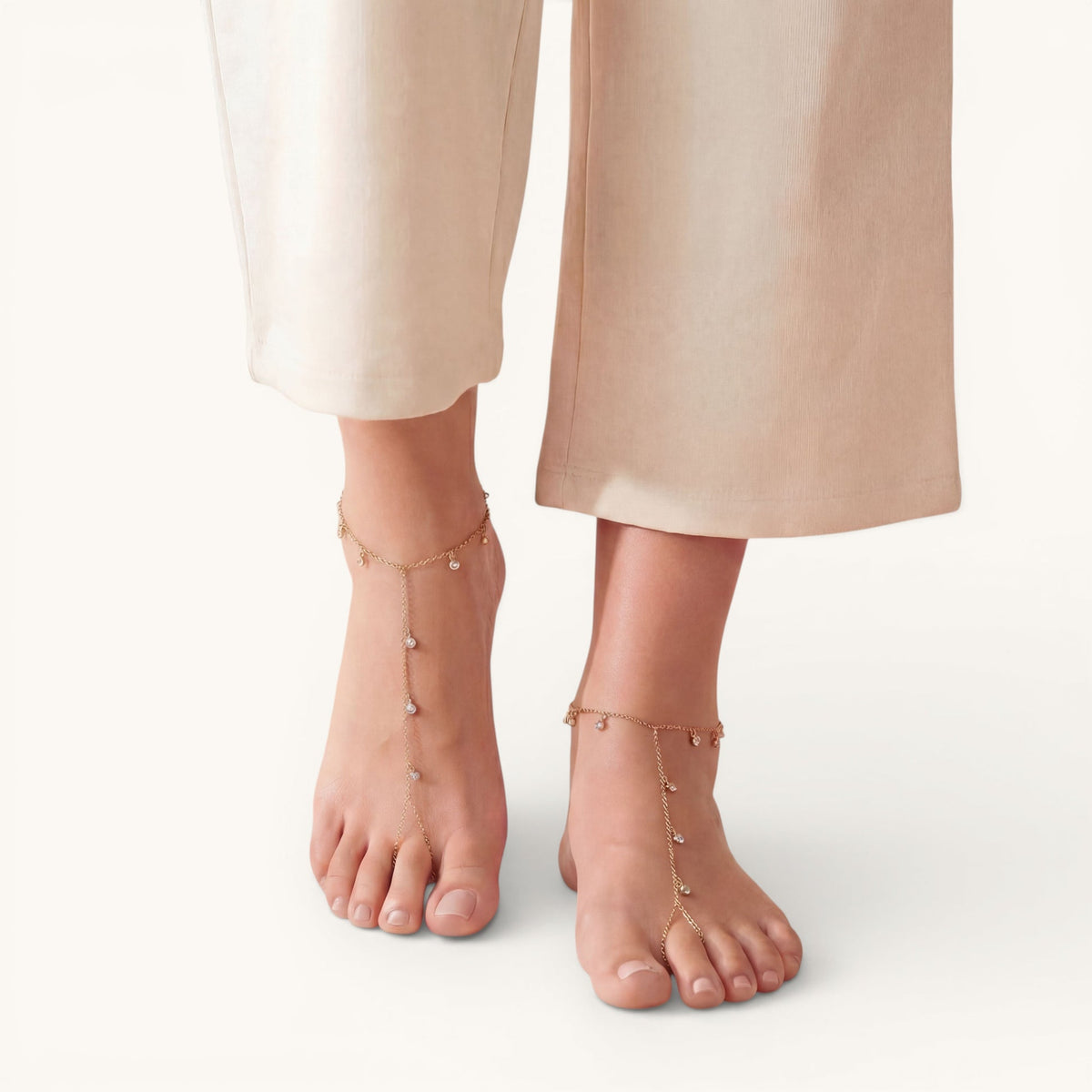 Luna Barefoot Sandal – Gold – Image 4