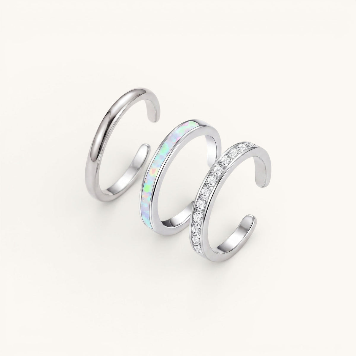 Luxe Toe Ring Set – Silver – Image 1