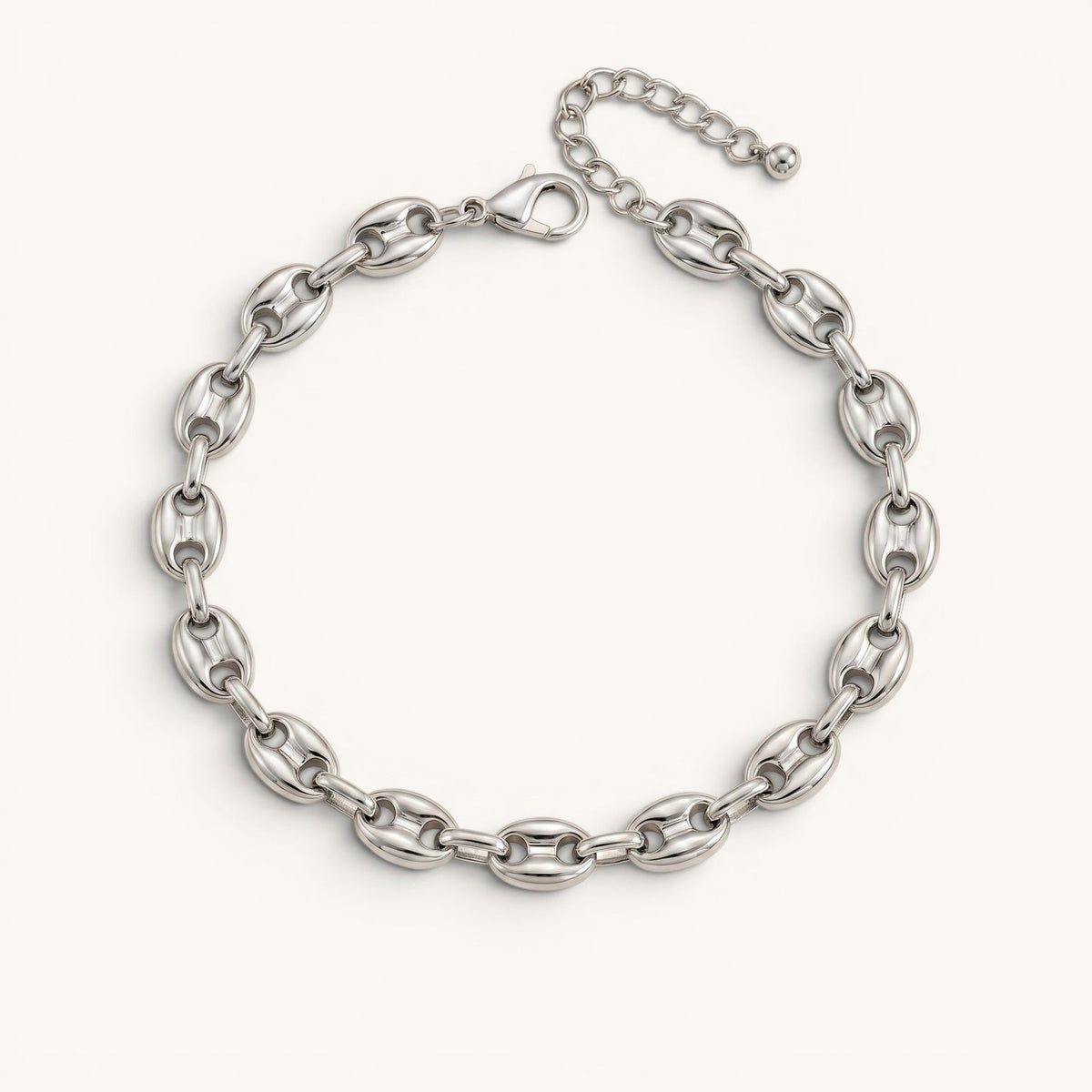 Oblo Anklet – Silver – Image 1