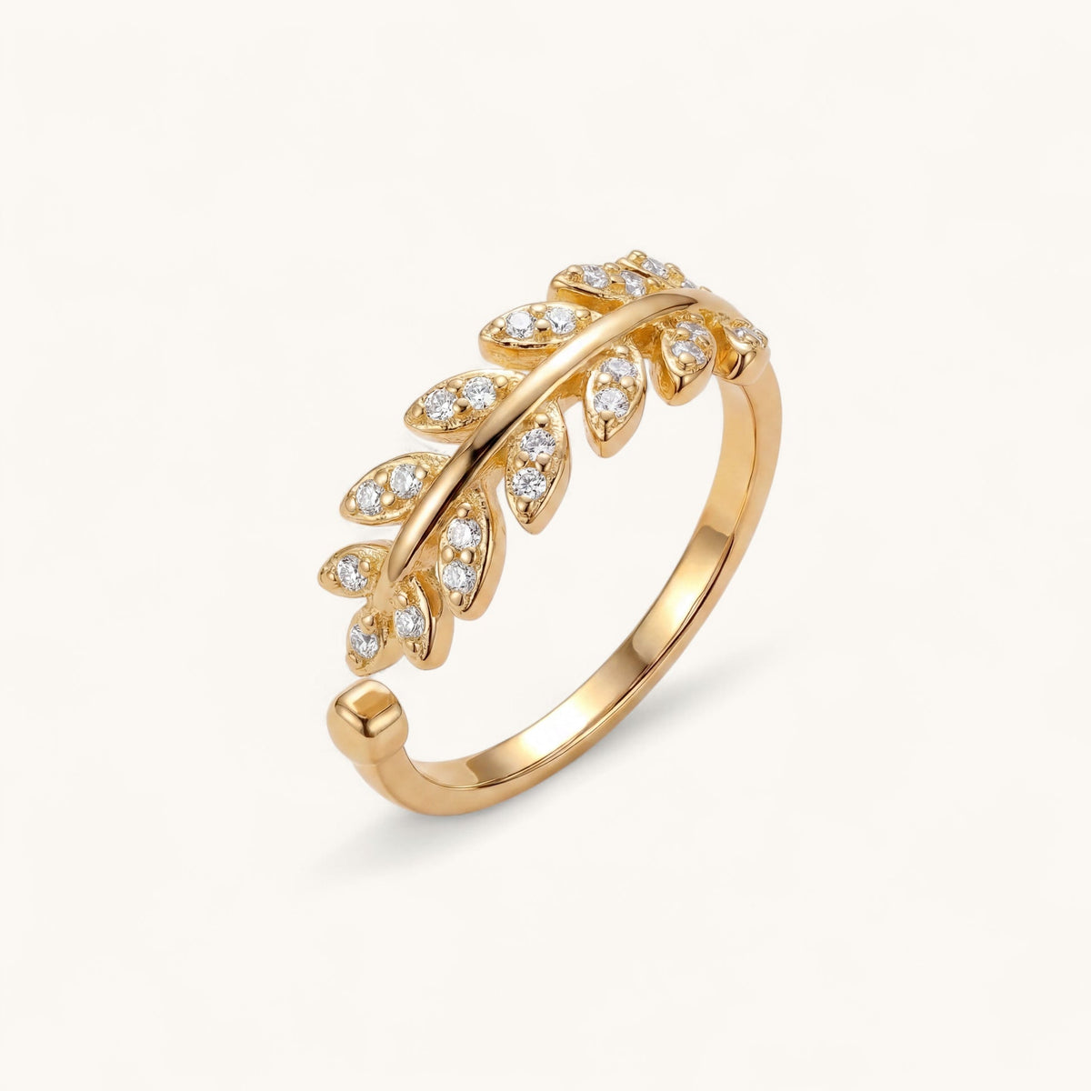 Olive Toe Ring – Gold – Image 1