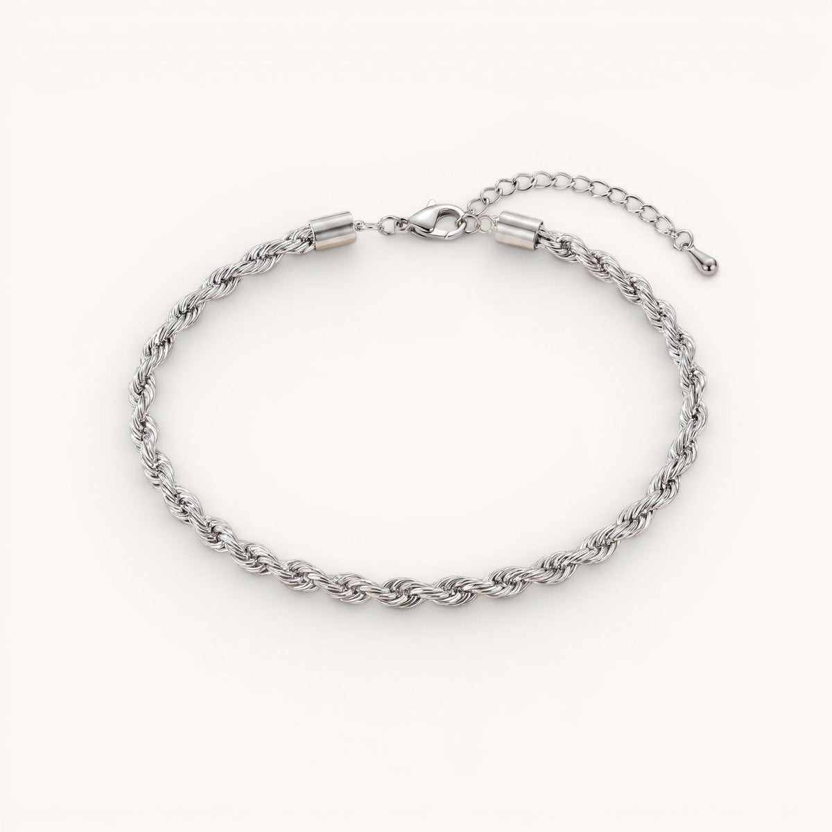 Rome Anklet – Silver – Image 1