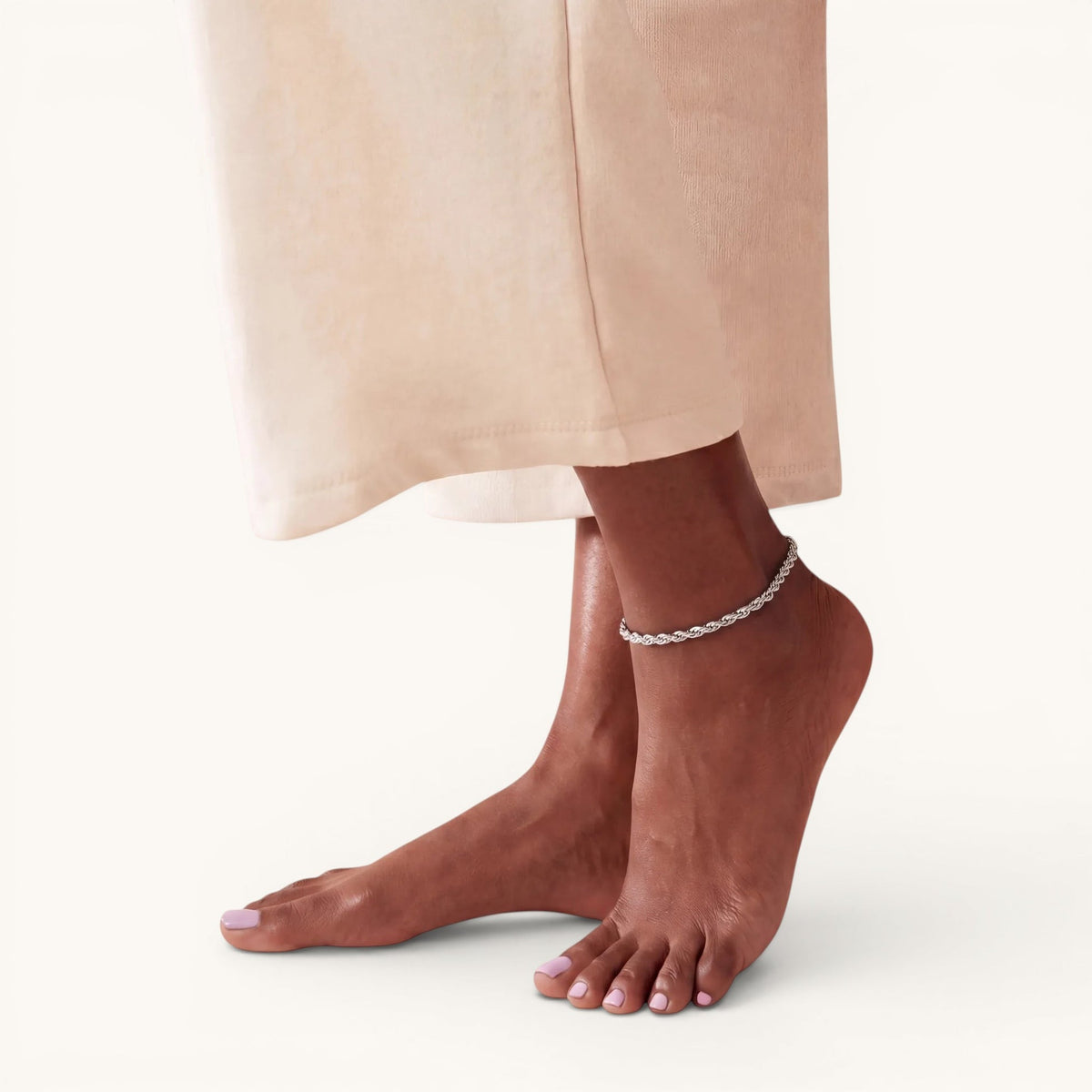 Rome Anklet – Silver – Image 5