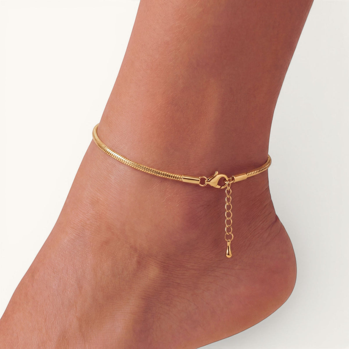 Snake Anklet – Gold – Image 5