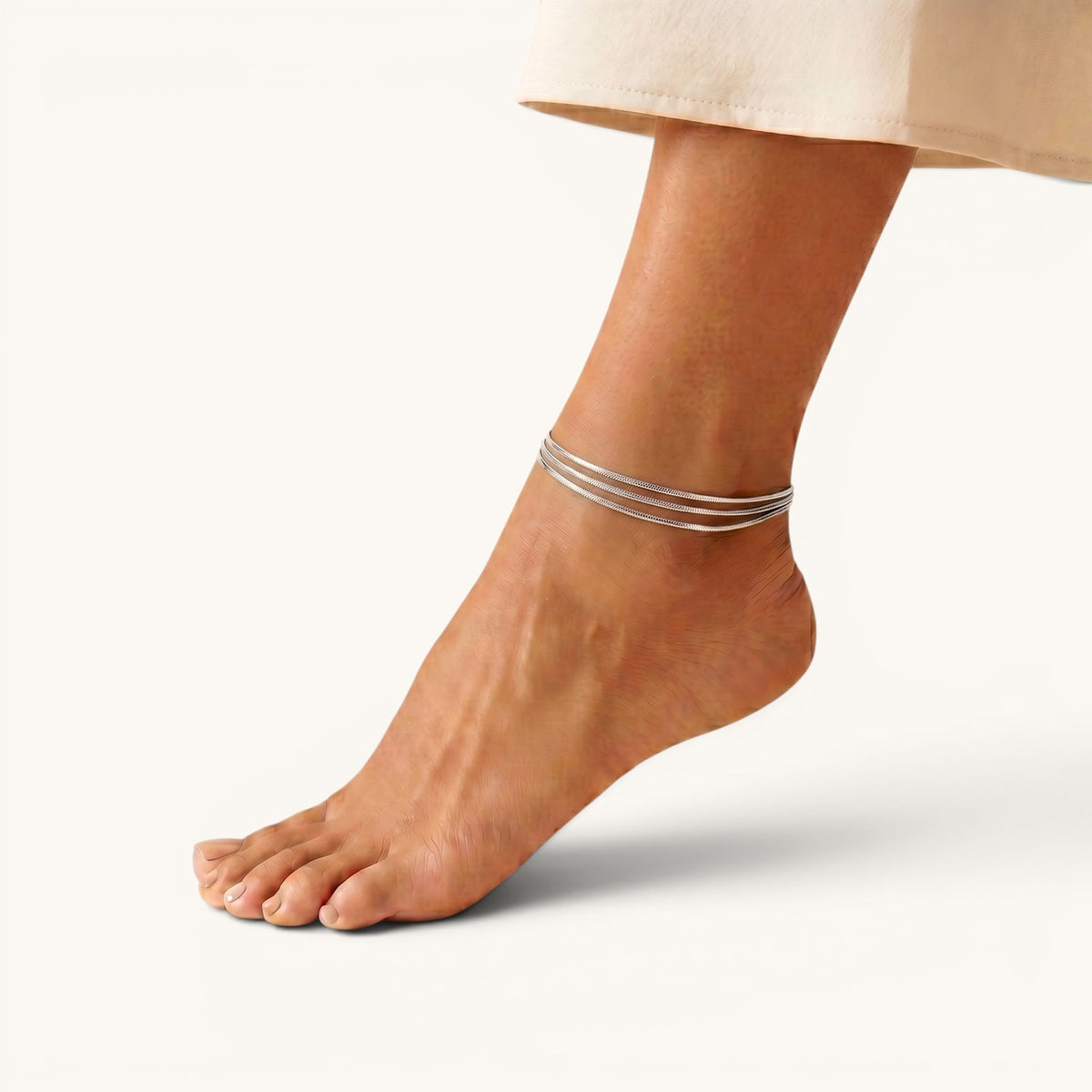 Tria Anklet – Silver – Image 2